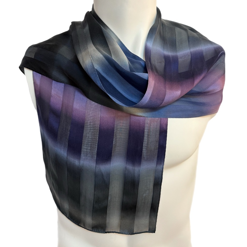 Elaine Gold for Collection XIIX Ombre Striped Silk Scarf – 🇰🇷 Printed in Korea